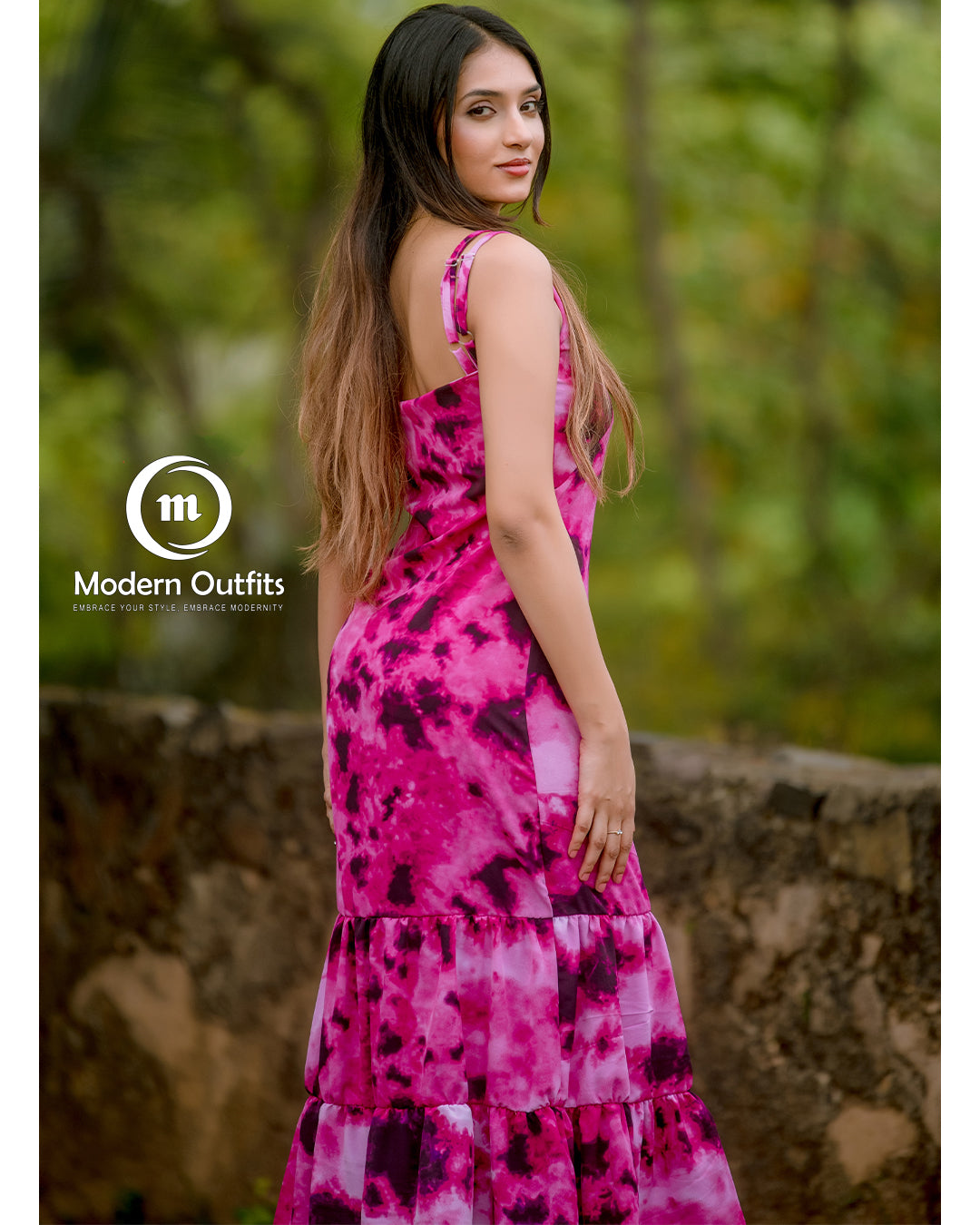 Rosie Strapped Frilled Maxi Dress