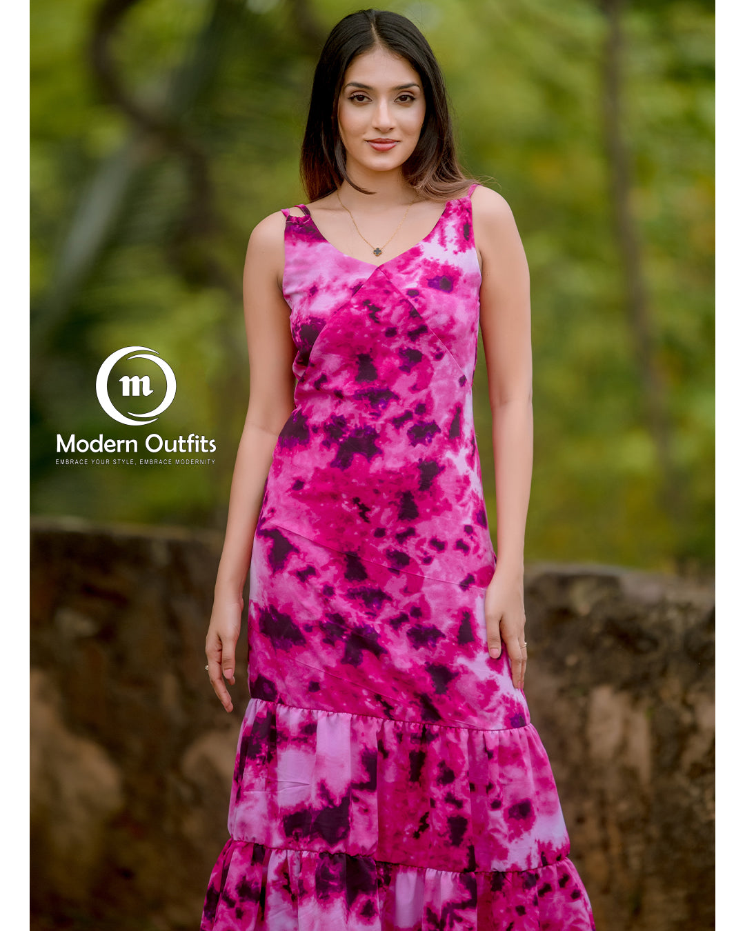 Rosie Strapped Frilled Maxi Dress