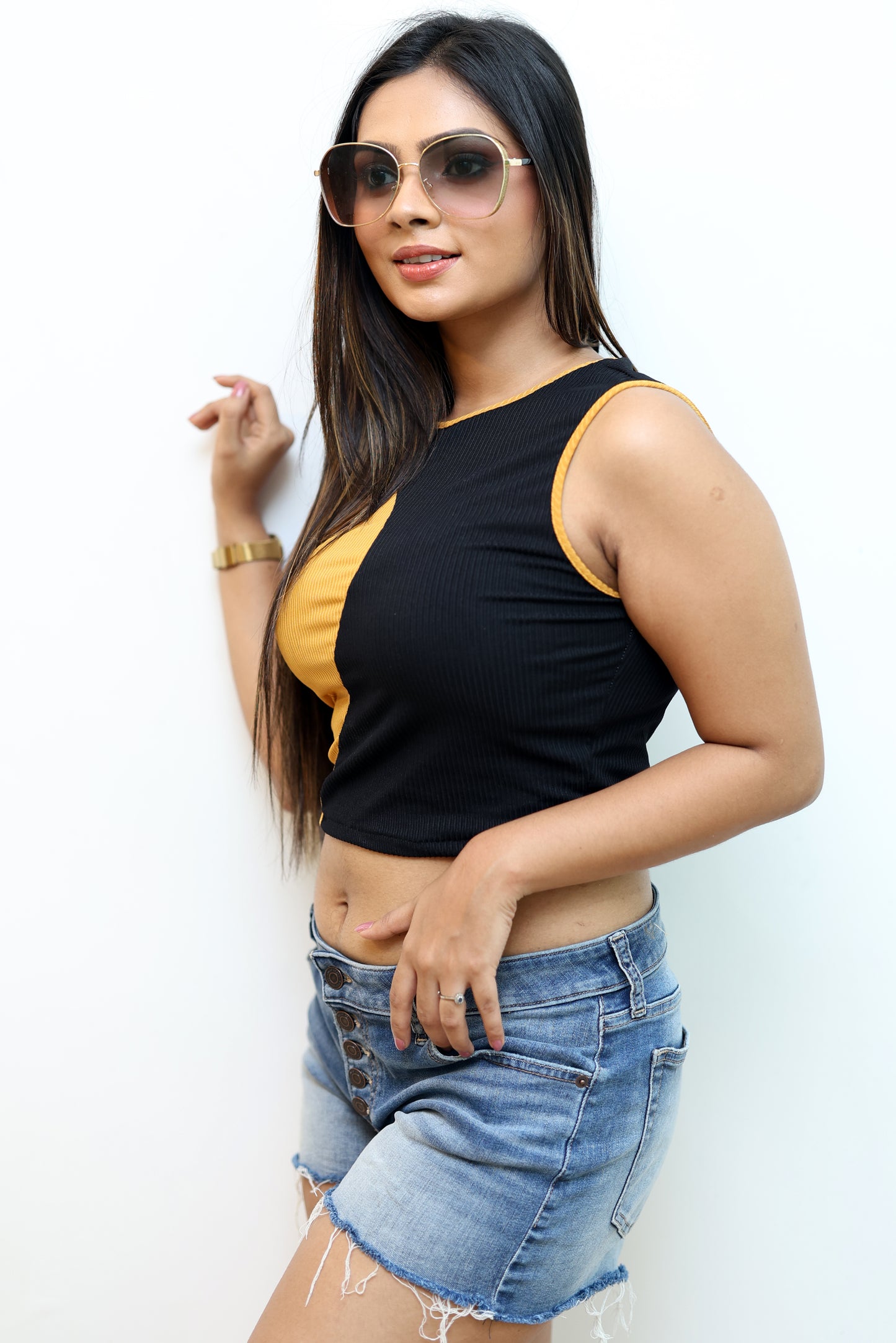 Two Tone Crop Top
