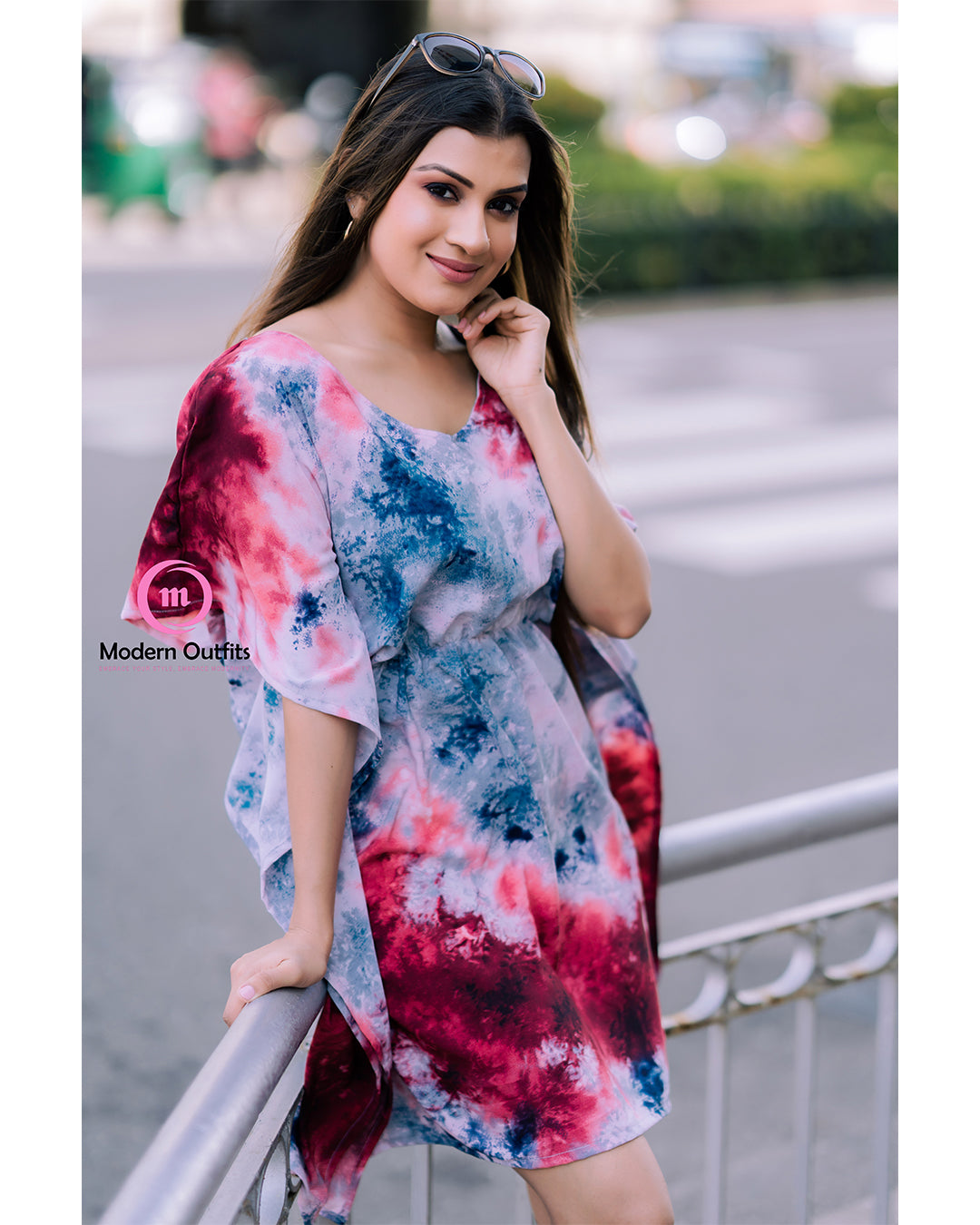 Cio - Waist Gathered Mini Kaftan