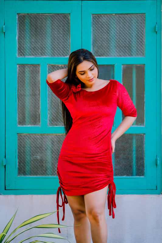 Maya Ruched Mini Dress