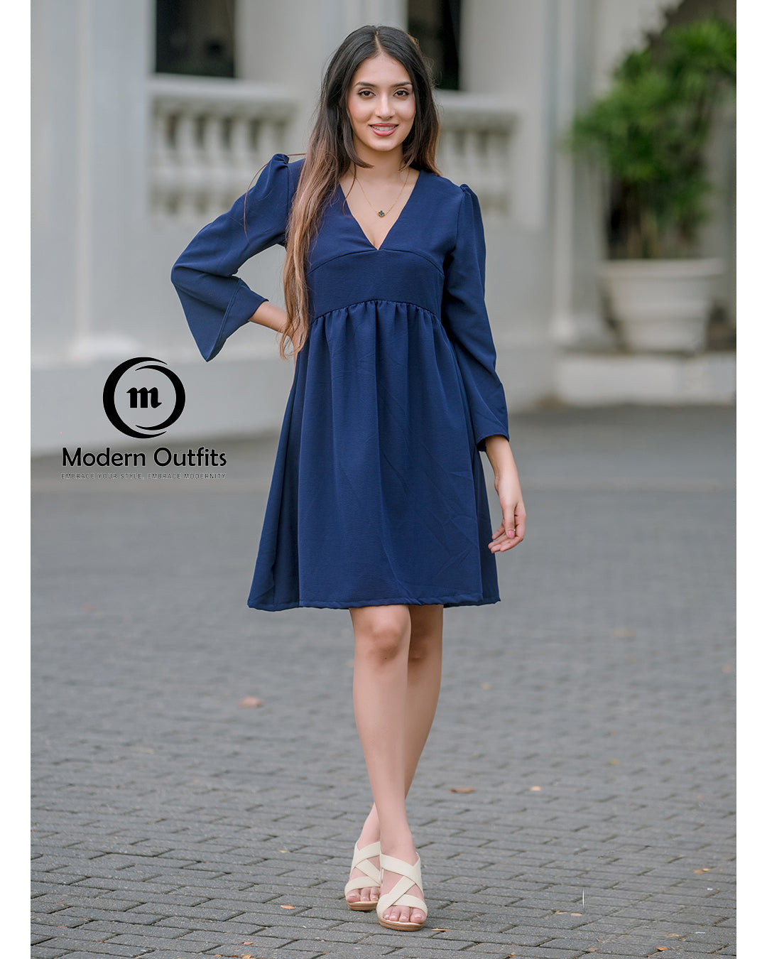 Veronika Bell Sleeve Mini Dress