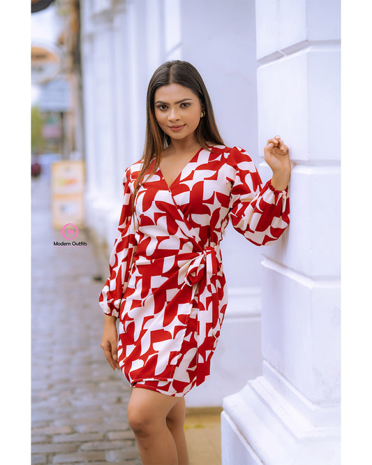 Valentina Cross Over Mini Dress