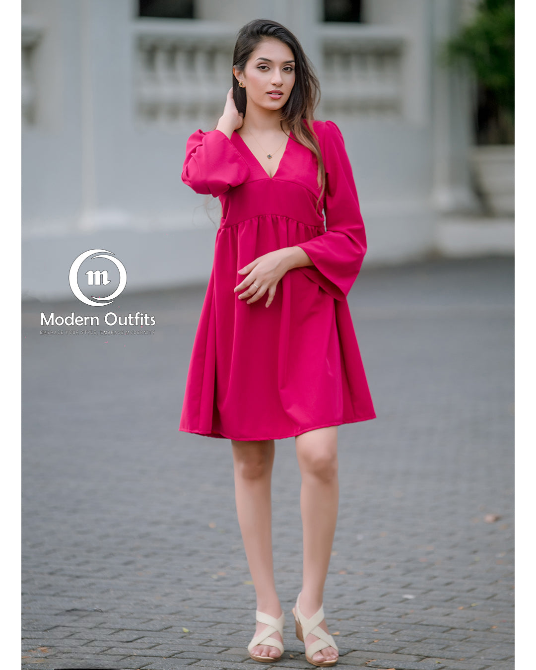 Veronika Bell Sleeve Mini Dress