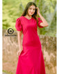 Lily Puffy Sleeve Shaped Long Dress