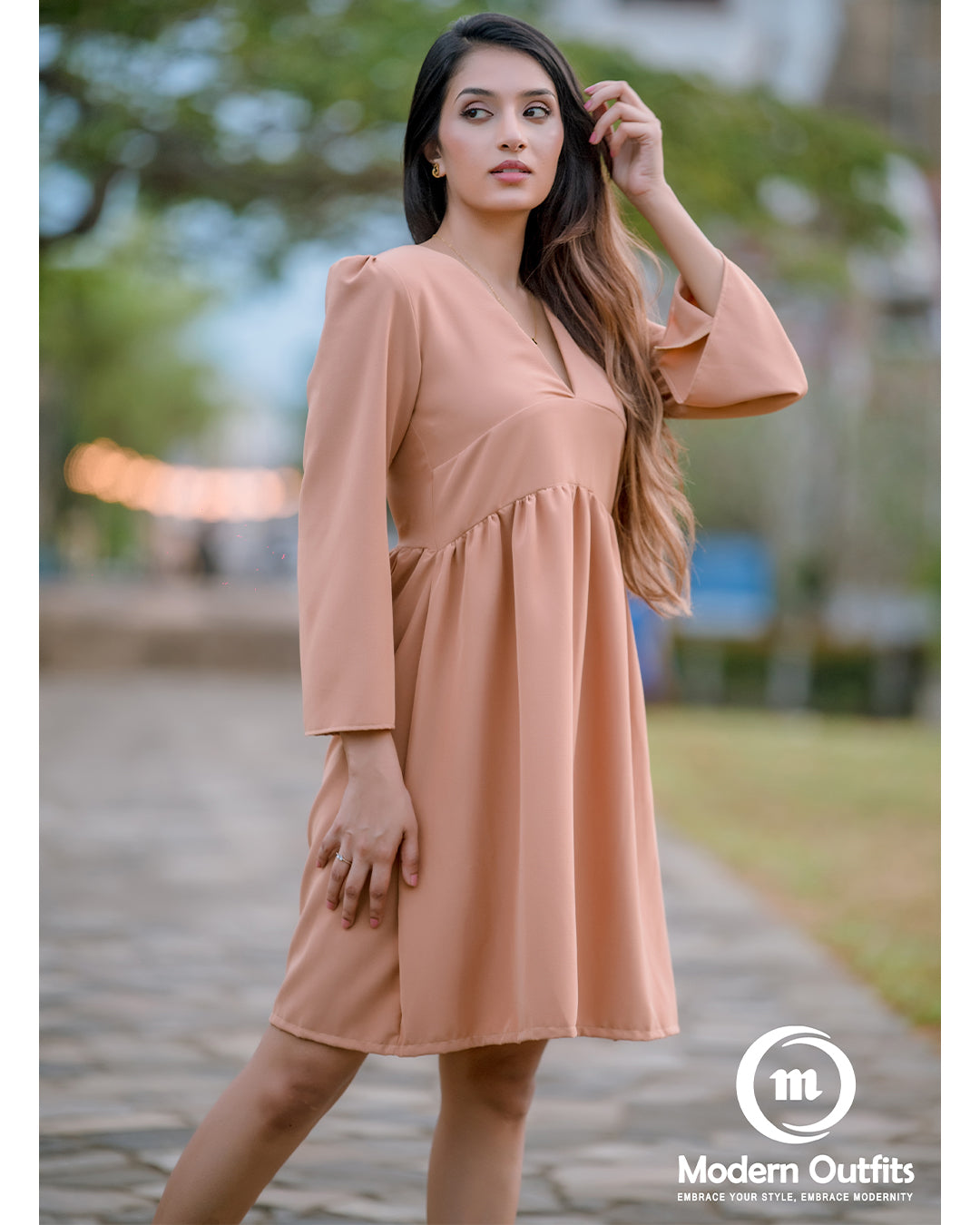 Veronika Bell Sleeve Mini Dress